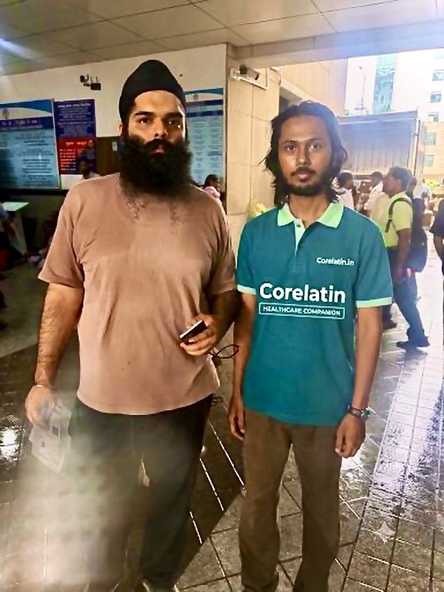Our Companion with Client at AIIMS