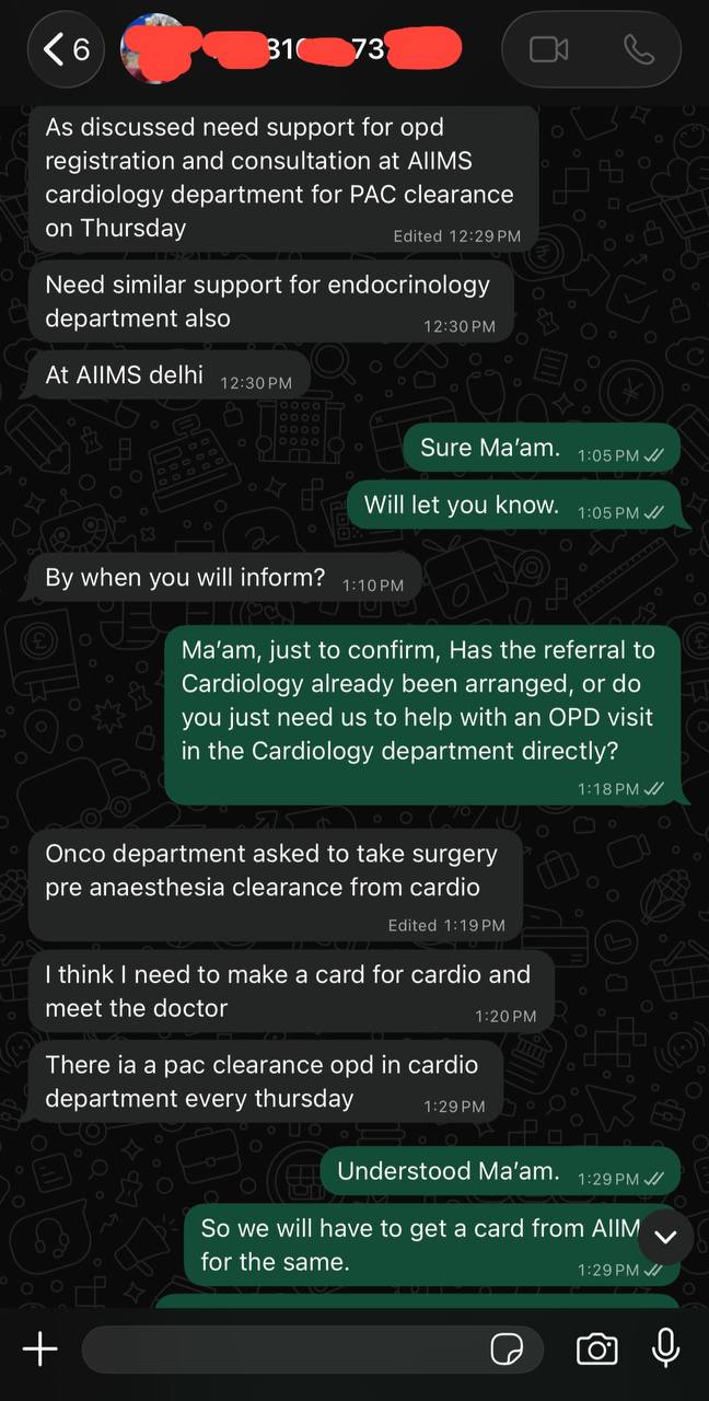Client booking for AIIMS, New Delhi for OPD queue management and OPD Companion